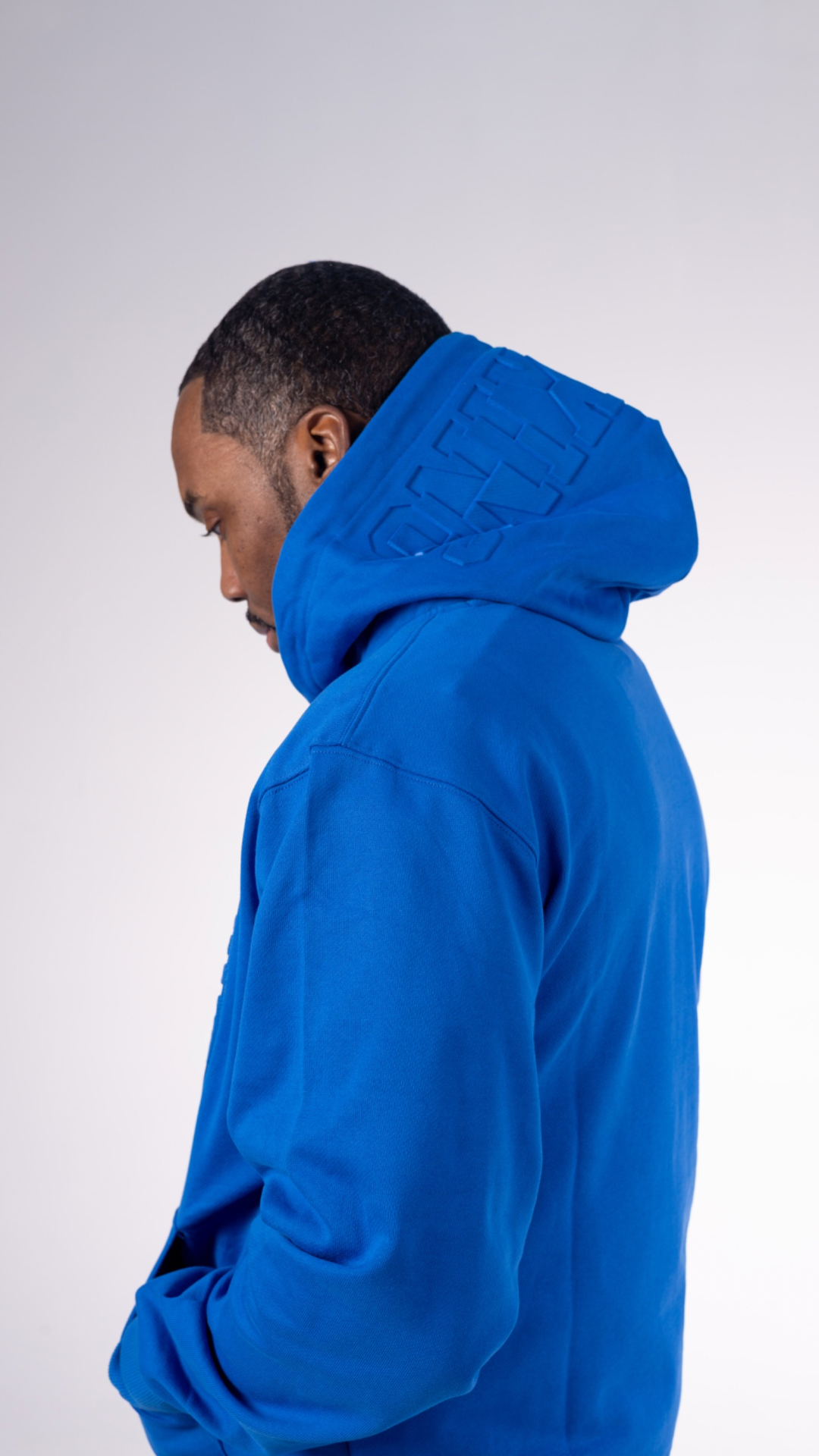 Royal Blue 3D Embossed Hoodie.