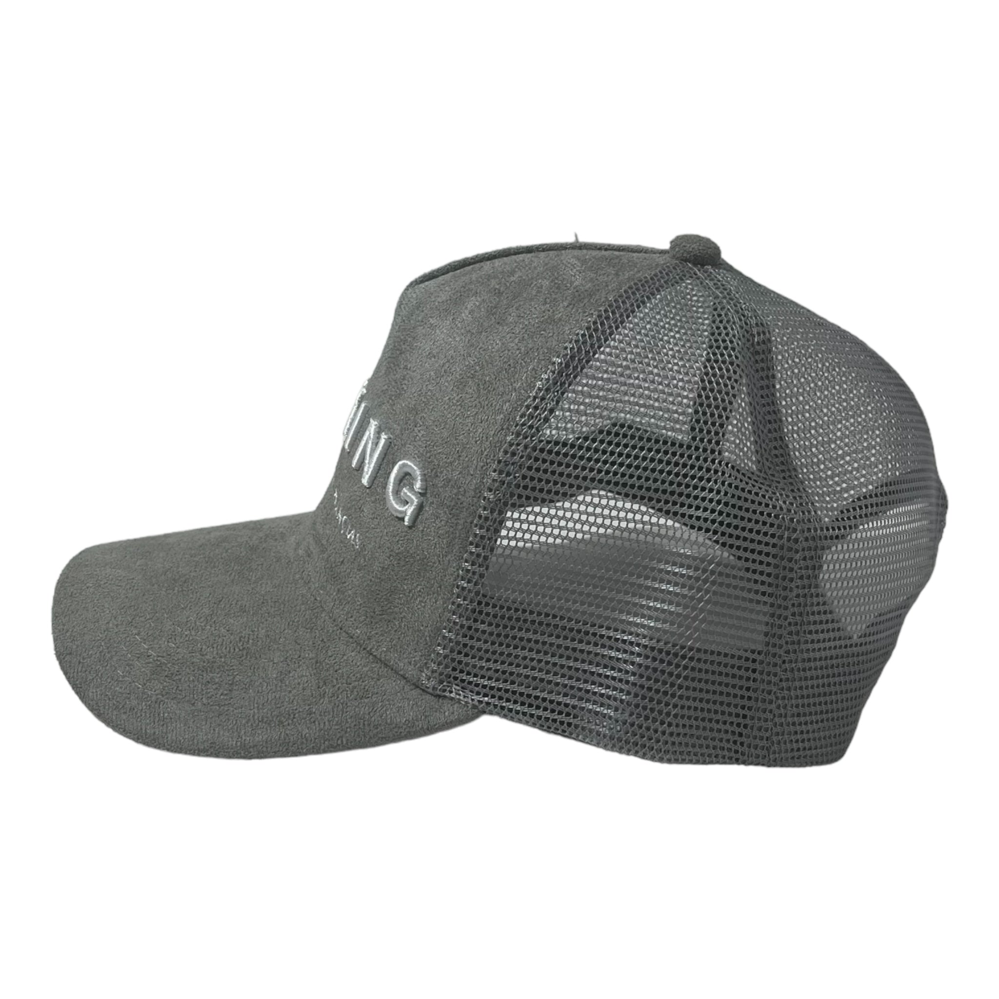 Cool Grey Suede Trucker Hat (Copy)