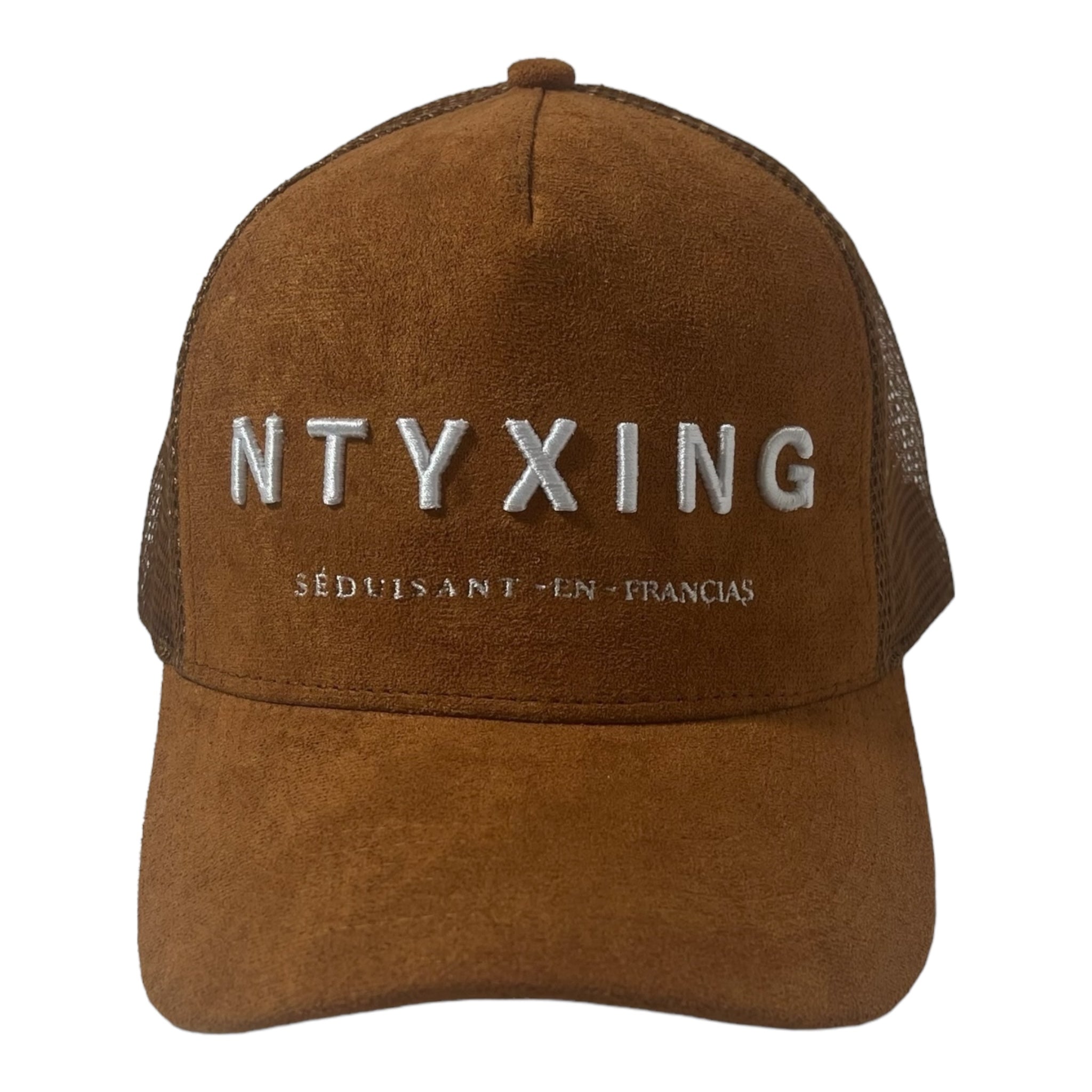 Coffee Brown Suede Trucker Hat