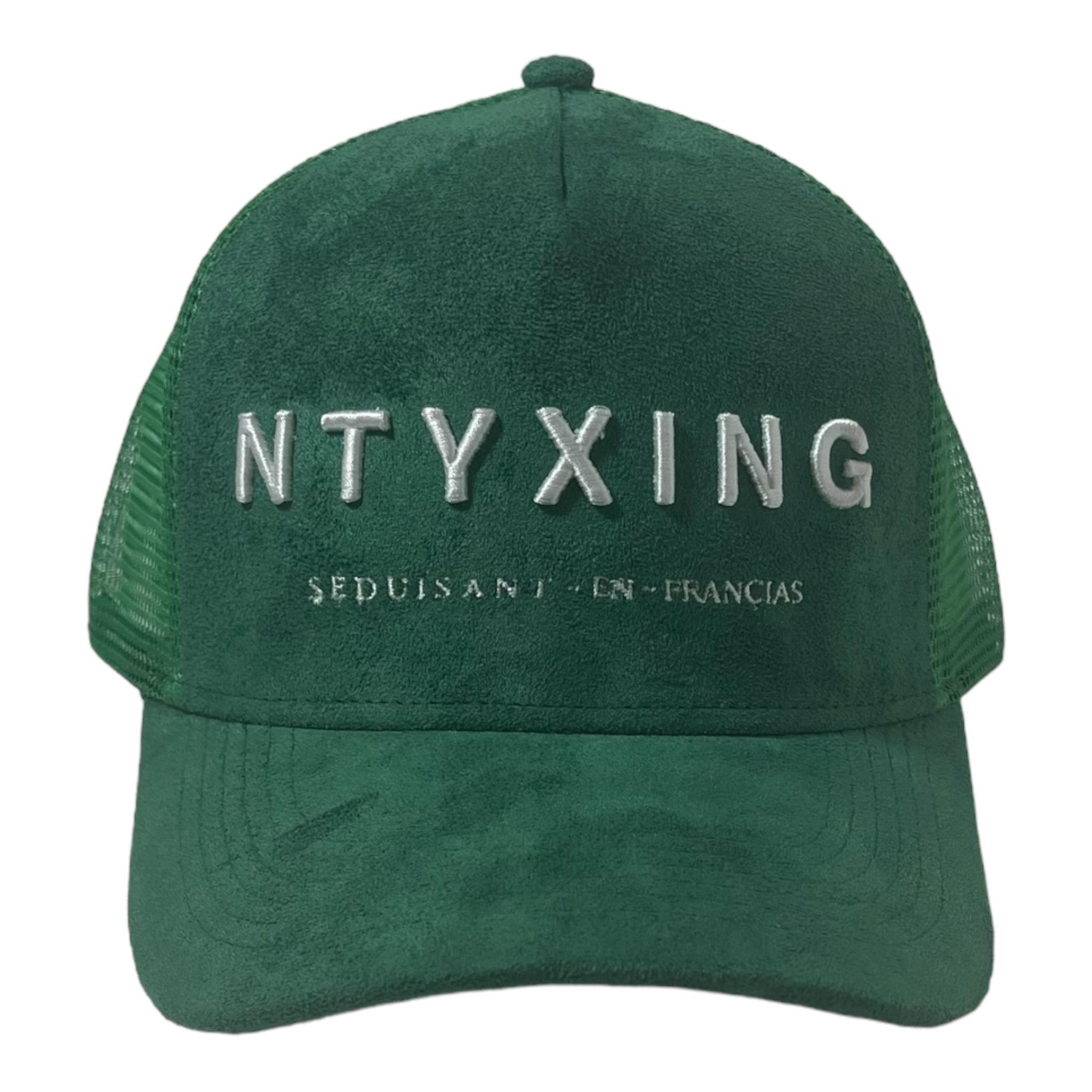 Serenity Green Suede Trucker Hat